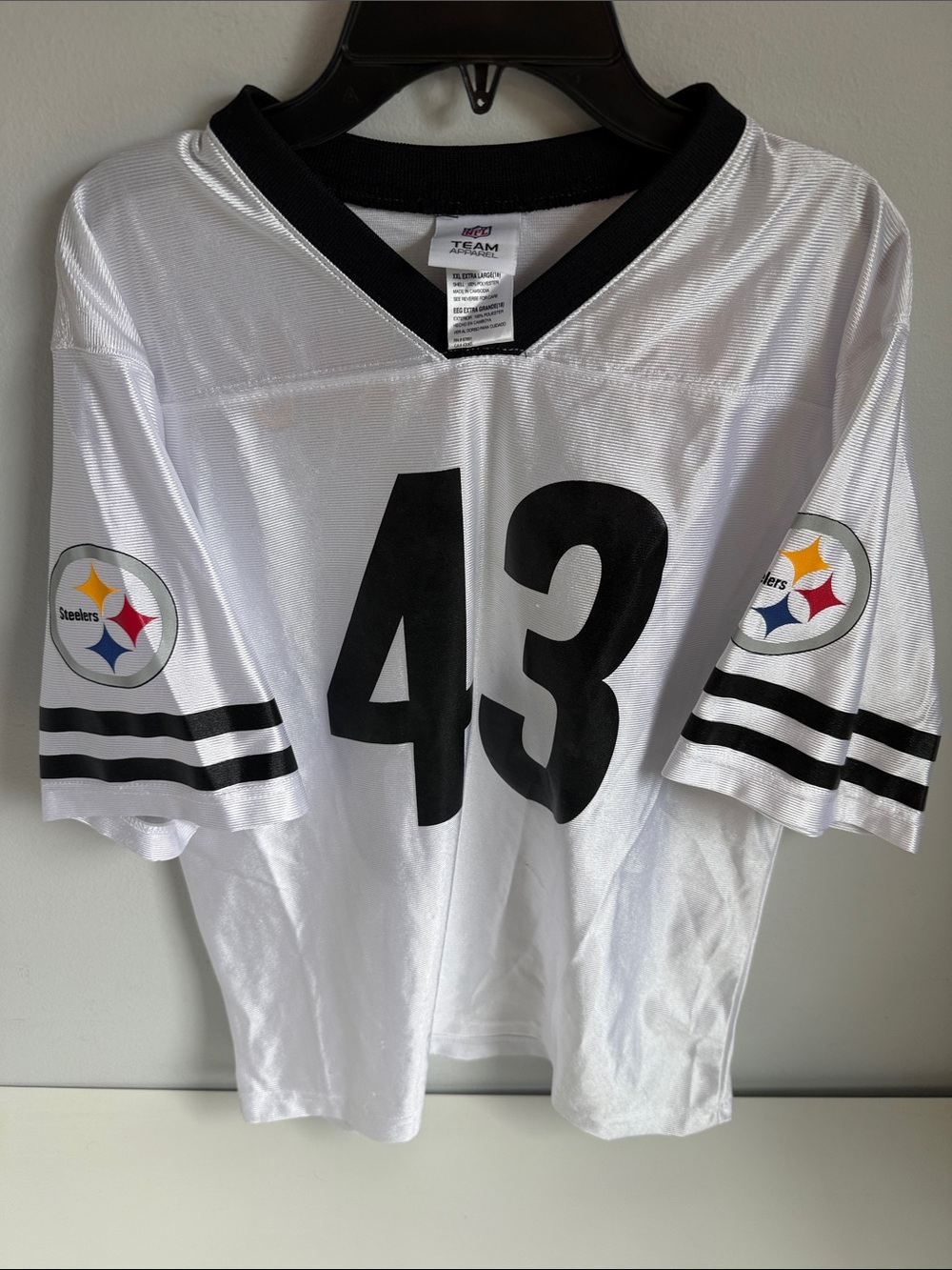 PITTSBURGH STEELERS KIDS Football Jersey #43 TROY POLAMALU - like new